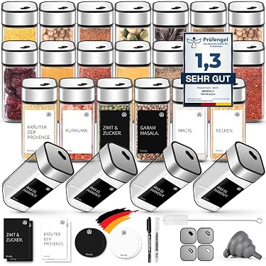 Segarty Gewürzgläser 3er-Set – 118 Ml, Glas Mit Streudeckel & 3 Ausgießlöchern