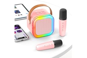 Wowstar Macchina Karaoke con 2 microfoni per bambini: Karaoke per bambini con microfono - Sistema Karaoke con 2 microfoni - Mini Karaoke Set - Karaoke Box - Regali per ragazze, ragazzi