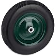 Ruota Per Carriola In Gomma PU Piena Antiforatura - 390 Mm, Portata 200 Kg, 4.80/4.00-8, Nero E Rosso
