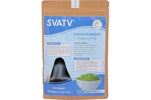 ‎SVATV SVATV Natürliches Indigo-Pulver (Indigofera Tinctoria) II Indigo Powder II für schwarze Haar | Fördert das Haarwachstum | Erhöht die Haardichte | Ayurvedische Puder Haarprodukte - 227g