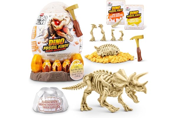 Robo Alive Fossil Find Amber Adventure (Triceratops) de ZURU