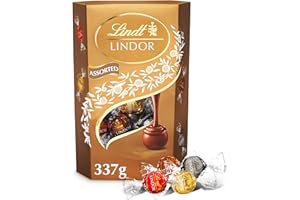 Lindt Lindor Assorted Chocolate Truffles – 337g Box (Approx. 26 Balls) – Smooth Filling – Christmas, Gift, Birthday, Congratulations, Sharing Treat