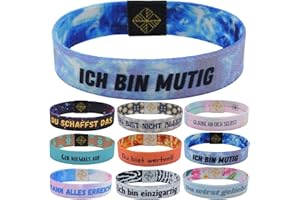BRANDS2LOVE GLAUBENSBAND Größe M Motivations-Armbänder mit Glaubenssätzen - Glücksbringer Armband, Freundschafts-Armband und Energiearmband - geeignet für Kinder, Damen, Herren - perfektes Mitbringsel