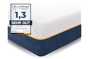‎WOWTTRELAX Matratze 140x200 Wendematratze H3 H4 Härtegrad 20 cm Höhe, Matratzen mit Punktelastischer atmungsaktiver 7 Zonen Kaltschaumkern - 60 Nächte Probeschlafen - H3/H4 Doppelseitige