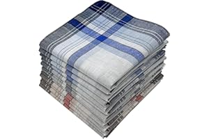 JukLoos 100% Baumwolle Herren Taschentücher Stofftaschentücher 40 x 40 cm