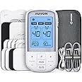 AUVON 3-in-1 TENS Machine for Pain Relief with 32 Modes & 40 Intensities, Dual Channel TENS Unit Muscle Stimulator & EMS, Relax Machine with EVA Travel Case, 10 Pcs TENS Unit Electrodes Pads