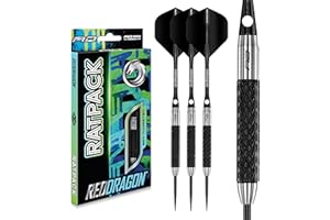 RED DRAGON Rat 26g, 28g, 25g, 30g, 32g or 35g Tungsten Darts Set with Flights and Stems
