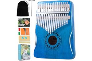 IECO 17 Schlüssel Kalimba Instrument Tragbares Daumenklavier für Kinder Erwachsene Mahagoni Marimba mit Songbook
