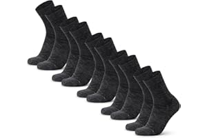 DANISH ENDURANCE Calcetines Antiampollas Senderismo de Lana Merino Ligeros, Unisex, Calcetines Invierno Hombre y Mujer, 1 o 5 Pack