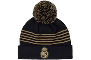 Real Madrid Bonnet Pompon Supporter Real - Collection Officielle Football - Taille Homme