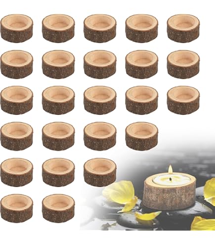 Mini Support De Bougie En écorce De Bois, Chandelier Créatif, Pot De Fleur D'intérieur, Ornement