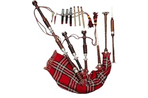 TARTANCITY Cornemuse écossaise en palissandre avec étui rigide et livre de tuteur