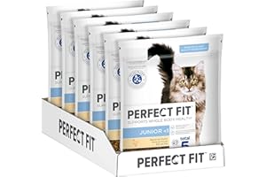 PERFECT FIT Junior sucha karma dla młodych kotów poniżej 1 roku życia - kurczak, 750 g (6 worków)