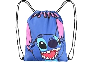 VIYAAN Mochila de Stitch, Niños Mochila Cordón, Mochila para Viajes de Gimnasio, Bolsas con Cordón para Niños, para Zapatos Ropa Juguetes Bolsas Infantil Escuelas