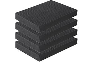 jxgzyy 4Pcs Foam Sheet Pick and Pluck Foam Polyurethane Cubed Foam 400 x 300 x 50 mm Pre-Cutted Foam Case Insert Tabletop Tool Foam Foam for Tool Board wrench DIY & Tool Storage Drawer
