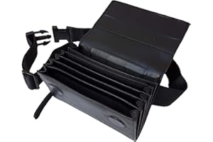 Claire-FONCET Riñonera de Camarero en Piel, Bolsa de Camarero, Monedero de Camarero, Cartera, Billetero, Vendido sin Dispensador/Distribuidor/Clasificador de 5 Monedas de Euro, Cierre Magnético