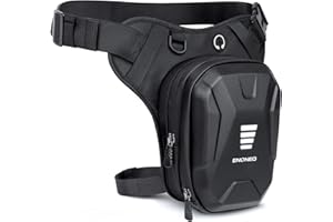 ENONEO Bolsa Pierna Moto Hombre Riñonera de Pierna Táctica Bolsa de Pierna Pequeña Bolsa Cintura Moto Mujer Mochila Moto Pierna Impermeable Bolso Ciclismo Pierna Riñonera Tactical con Correa Ajustable
