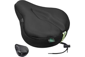 Zacro Exercise Bike Seat Cushion Cover - Gel Padded Bike Seat Cover for Men Women Comfort, Extra Soft Exercise Bicycle Seat Compatible with Peloton, Outdoor & Indoor