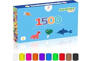 ‎LA MANULI La Manuli Large Ironing Beads 10 mm - Pack of 1500 XL Beads for Children from 3 Years, Refill Set Craft Beads (Colourful Colours)