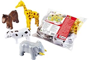 Theo Klein 0071 - Funny Puzzle 1+ con 4 Animales Magneticos Jirafa, Elefante, Caballo Y Vaca