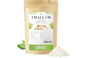 ‎OMH NUTRITION OH MY HEALTH Inulin Pulver Präbiotika Ballaststoffe 200g (0,2kg) Anbau in Europa Zichorien Wurzel vegan