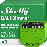 Shelly DALI Dimmer Gen3 &ndash; LED Light Dimmer, Wi-Fi and Bluetooth, DALI Luminaires, Integrated Bus Power, KNXnet Support, iOS a