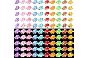‎PARTIDEAL Partideal Mini Schildkröten 100 Stück 10 Farben Mini Leuchtende Schildkröten Harz Kleine Meerestiere Figuren Miniatur Turtles Tiere Deko für Gartendeko DIY Micro Landschaft Szenen Heimdekorationen