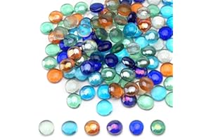 APOMOONS Galets en verre multicolores