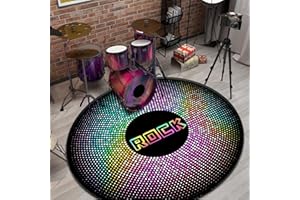 GUOYOOCC Tappetino Insonorizzato,Tappeto per Batteria,Drum Carpet per Batteria Elettronica,Assorbimento degli Urti Antiscivolo Pad,Drum Tappeto,per Musica Pratica E Performance,Insonorizzato Tappeto Batteria