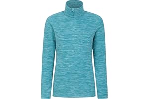 Mountain Warehouse Snowdon Womens Fleece Top - Warm Pullover, Lightweight Sweater, Half Zip, Breathable Ladies Tee, Quick Drying - For Spring Summer, Walking, Travelling