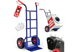 GARDEBRUKŽ Diable Pliant pneus Pleins PU increvable Max. 200kg déménagement Charge Lourde Atelier Diable de manutention Chariot Transport