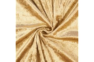 FITZIBIZ Pannesamt Stoff glänzend, uni gold (Länge am Stück: ab 50cm / Breite: 150cm)