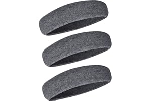 WILLBOND 3 Pièces Bandeau de Sport pour Hommes et Femmes, Bande de Cheveux Élastique Non Slip Évacuation de l'Humidité Bandeau en Coton pour Sports