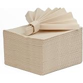Airlaid Pe&ccedil;ete 40x40 cm (A&ccedil;ık &Ouml;l&ccedil;&uuml;) &ndash; 20x20 cm Katlı, 50&rsquo;li Paket, Kumaş Dokulu, Hijyenik, Premium Sofra Pe&ccedil;etesi (Kum Beji)