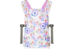 Aolso Baby Doll Carrier, Baby Doll Carrier Storage Bag Backpack, Front and Back Carrying with Adjustable Straps for Babies, Carrier Dolls Accessories for 14-18 Inch Dolls-Purple/Red