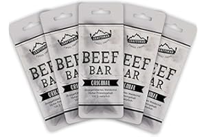 ‎CRAFTSMAN FINEST FOODS Craftsman Beef Bar Original (5 x 28 g) | Jerky Riegel Set | Jerky Bar | 100% natürlicher Rindfleischriegel | ohne Zuckerzusatz | High Protein Riegel | Fleisch Snack glutenfrei