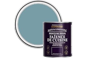 Rust-Oleum Peinture Bleue Résistante à l'eau pour Faïence de Cuisine, Finition Mate - Océan 750ml