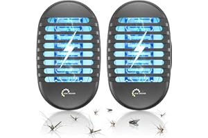 LOVE BEGANS Lampada Antizanzare Elettrica, Zanzariera Elettrica con Luce UV per Casa Giardino Interno Esterno Cucina Soggiorno, Insetti Zanzare, Mosca, Falene, Formiche, 2 Pack