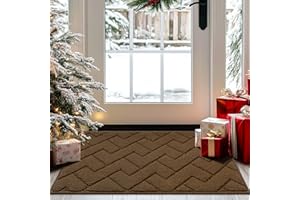 Biscpro Wycieraczka 50 x 80 cm, wycieraczka wewnętrzna, nadaje się do prania, wycieraczka, antypoślizgowa, chłonna wewnętrzna mata wejściowa, mata podłogowa do przedpokoju