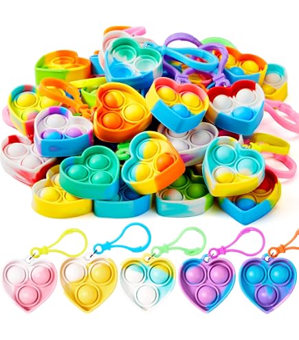 22 Pezzi Fidget Toys Sensoriali In Silicone – Anelli, Bracciali E Collane Anti Stress – Fai Da Te Per Bambini E Adulti