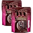 Premium 70% Dark Chocolate Covered Sour Cherries, Luxuriously Coated Infused Cherries, 260g (2 x 130g)