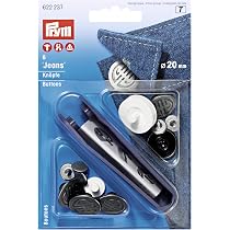 Prym Bottoni per Jeans, Cappuccio Aperto 6 Pezzi, Dimensioni: 17 mm, Bronzo Antico