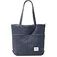 KALIDI Corduroy Tote Bag for Women Large Zipper Shoulder Handbag Casual Hobo Bag Purse with Front Pockets