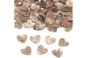 ‎HERZONE HERZONE 70pcs Streudeko holz Herze 4cm für Hochzeit & Party aus Birkenholz - Zubehör für DIY-Projekte - Naturholzscheibchen zum Basteln (herz 4cm)