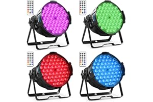 ‎BETOPPER BETOPPER 160W RGB LED Par Licht Discolicht Partylicht mit Fernbedienung und DMX Strobe Bühne Scheinwerfer Effekt Strahler für Clubs Bars Hochzeiten Halloween Partys (4 pcs)