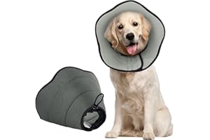 BONTHEE Dog Cone Collar for Dogs After Surgery,Soft Pet Cones for Large Dogs,Adjustable Pet Recovery Collars,Elizabethan Collar for Dogs Prevent Licking Wounds and Rashes,Touching Stitches