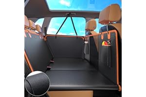 MIXJOY Protection Voiture Chien, Extension Housse Voiture Chien, Protection Siege Voiture Chien Résistant Aux Rayures Imperméable, Fond Rigide, Noir