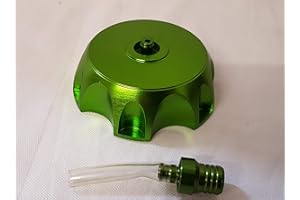 ORANGE IMPORTS LTD FC009 Green Anodised Fuel Petrol Cap & Breather Pipe for 110Cc 125Cc 140Cc Dirt/Pit Bike