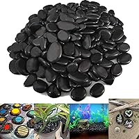 Aquarium Steine zum Bemalen Kieselsteine Schwarze Deko Aquarium Kies Dekosteine Natur Gartendeko Terrarium Deko Steine…