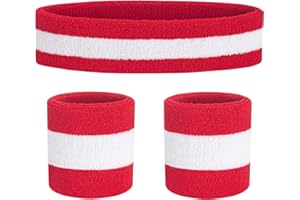 FACATH Ensemble de Bandeau de Sport Ensemble de Bracelet de Bande de Sport Bracelet en Tissu éponge Exercice athlétique Bande de Poignet de Basket-Ball Bandes Absorption de la Sueur de l'humidité